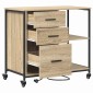 vidaXL Ντουλάπα με Σταθμό Φόρτισης 76 x 41 x 72 cm Επεξεργασμένο Ξύλο