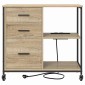 vidaXL Ντουλάπα με Σταθμό Φόρτισης 76 x 41 x 72 cm Επεξεργασμένο Ξύλο