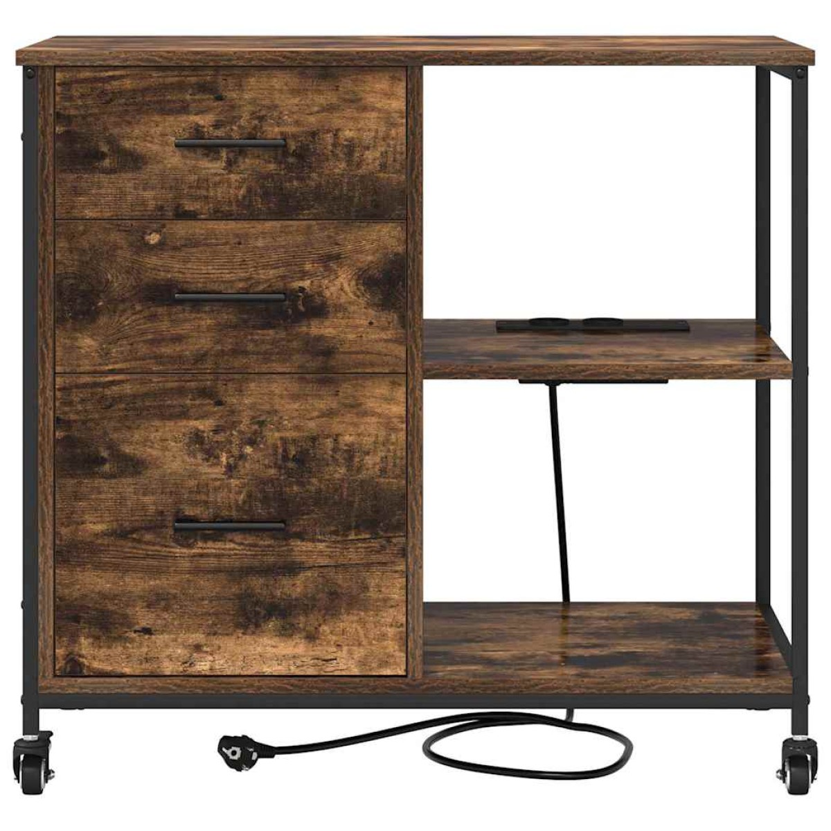 vidaXL Ντουλάπα με Σταθμό Φόρτισης 76 x 41 x 72 cm Επεξεργασμένο Ξύλο
