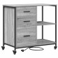 vidaXL Ντουλάπα με Σταθμό Φόρτισης 76 x 41 x 72 cm Επεξεργασμένο Ξύλο