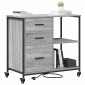 vidaXL Ντουλάπα με Σταθμό Φόρτισης 76 x 41 x 72 cm Επεξεργασμένο Ξύλο