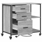 vidaXL Ντουλάπα με Σταθμό Φόρτισης 76 x 41 x 72 cm Επεξεργασμένο Ξύλο