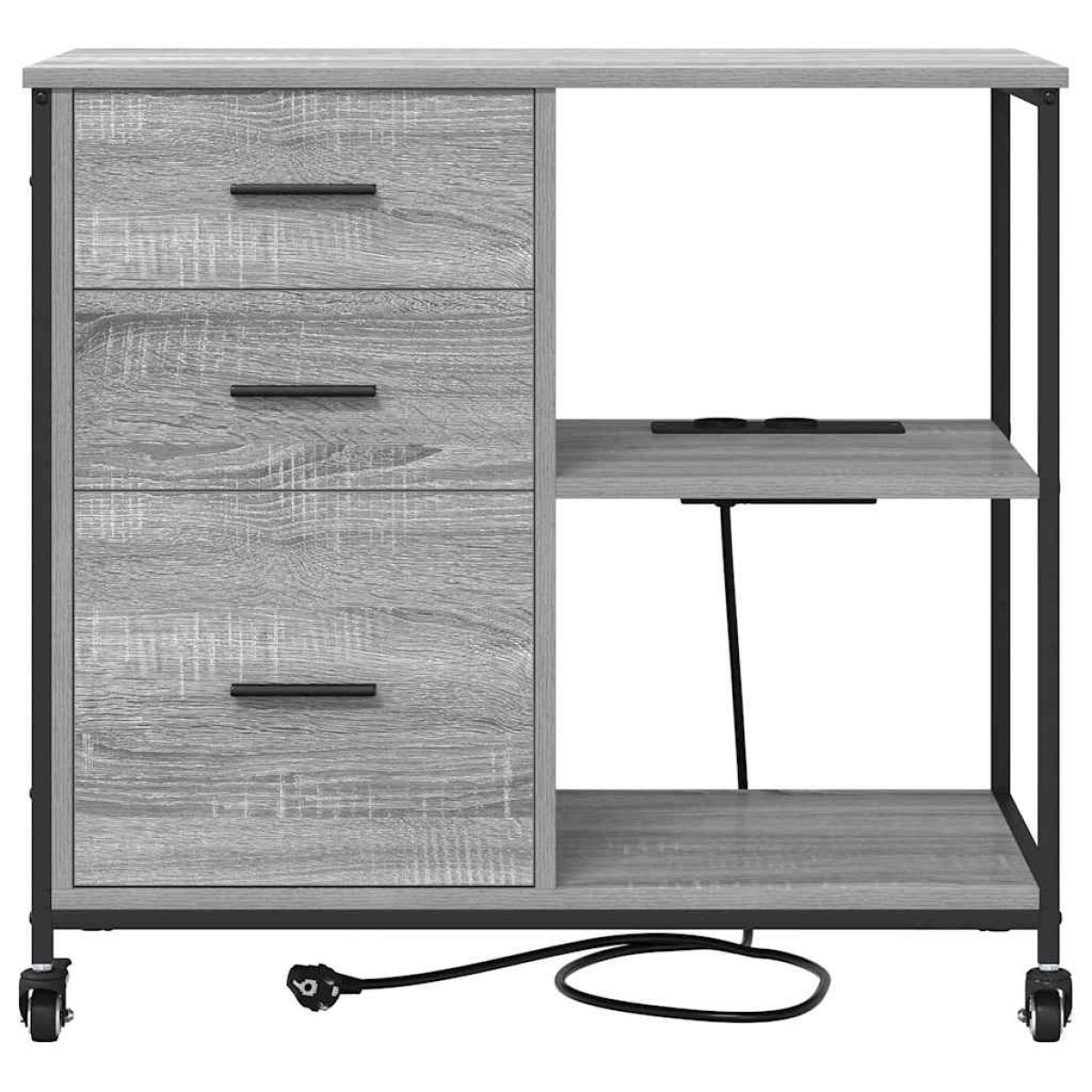 vidaXL Ντουλάπα με Σταθμό Φόρτισης 76 x 41 x 72 cm Επεξεργασμένο Ξύλο