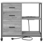 vidaXL Ντουλάπα με Σταθμό Φόρτισης 76 x 41 x 72 cm Επεξεργασμένο Ξύλο