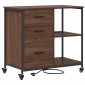 vidaXL Ντουλάπα με Σταθμό Φόρτισης 76 x 41 x 72 cm Επεξεργασμένο Ξύλο