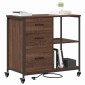 vidaXL Ντουλάπα με Σταθμό Φόρτισης 76 x 41 x 72 cm Επεξεργασμένο Ξύλο