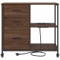 vidaXL Ντουλάπα με Σταθμό Φόρτισης 76 x 41 x 72 cm Επεξεργασμένο Ξύλο