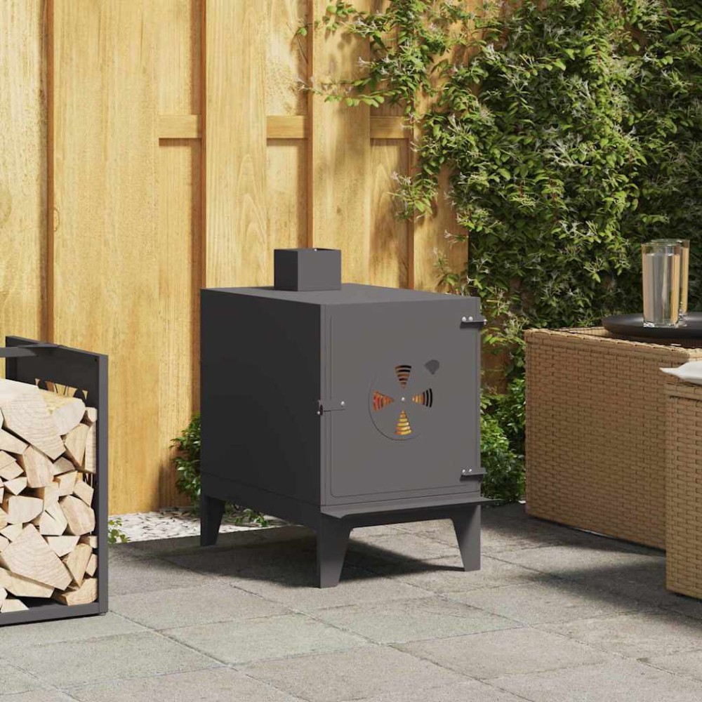 vidaXL Σόμπα Κατασκήνωσης Μαύρο 35 x 50 x 60 εκ Ψυχρής έλασης χάλυβας
