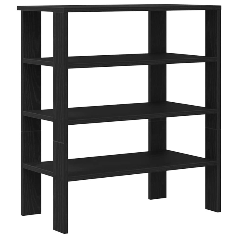 Ράφι παπουτσιών vidaXL Μαύρο 61x32x70 cm Κατασκευασμένο ξύλο