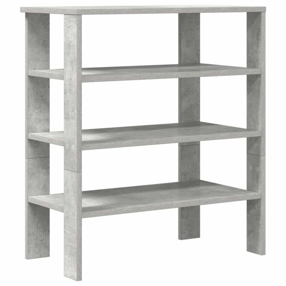 Ράφι παπουτσιών vidaXL Γκρι μπετόν 61x32x70 cm Κατασκευασμένο ξύλο