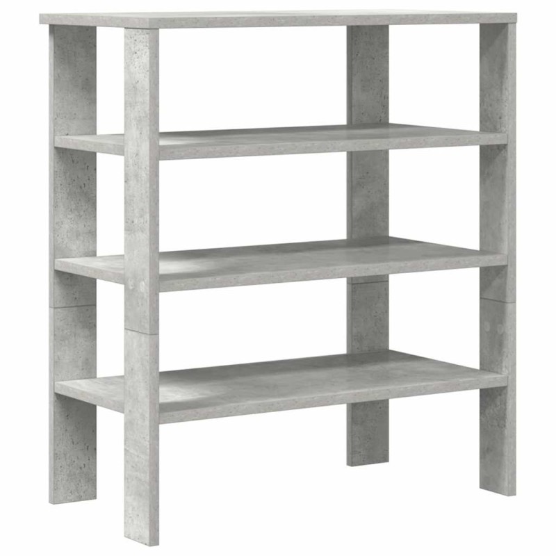 Ράφι παπουτσιών vidaXL Γκρι μπετόν 61x32x70 cm Κατασκευασμένο ξύλο