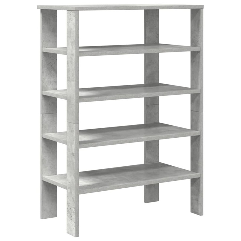 Ράφι παπουτσιών vidaXL Γκρι μπετόν 61x32x87,5 cm Κατασκευασμένο ξύλο