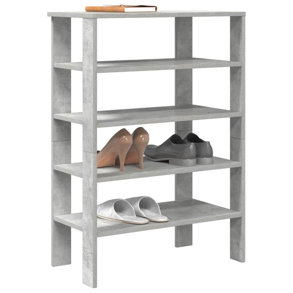 Ράφι παπουτσιών vidaXL Γκρι μπετόν 61x32x87,5 cm Κατασκευασμένο ξύλο