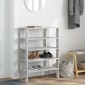Ράφι παπουτσιών vidaXL Γκρι μπετόν 61x32x87,5 cm Κατασκευασμένο ξύλο