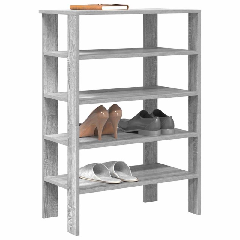 Ράφι παπουτσιών vidaXL Γκρι Sonoma 61x32x87,5 cm Κατασκευασμένο ξύλο