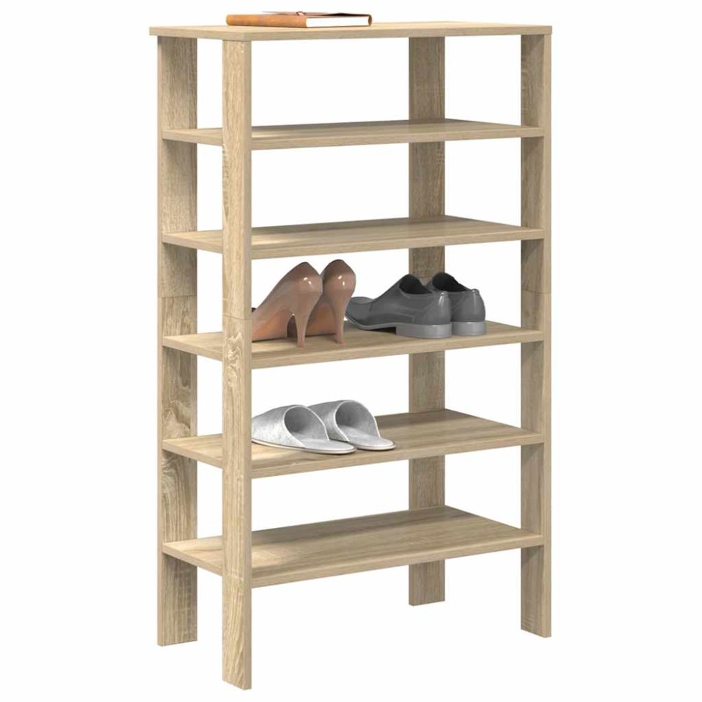 vidaXL Παπουτσοθήκη Sonoma Δρυς 61x32x105 εκ. Επεξεργασμένο Ξύλο