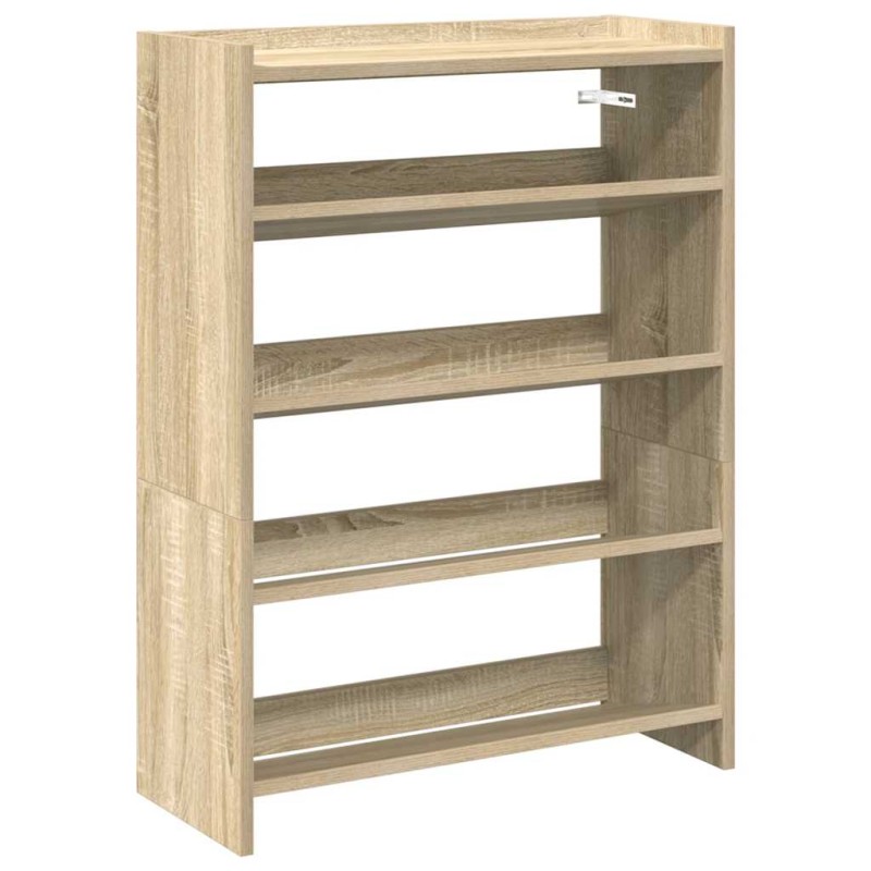 Ράφι παπουτσιών vidaXL Sonoma Oak 60x25x81 cm Κατασκευασμένο ξύλο