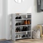 Ράφι παπουτσιών vidaXL Γκρι Sonoma 60x25x81 cm Κατασκευασμένο ξύλο