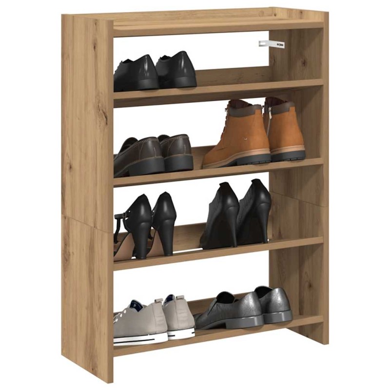 Ράφι παπουτσιών vidaXL Artisan Oak 60x25x81 cm Κατασκευασμένο ξύλο