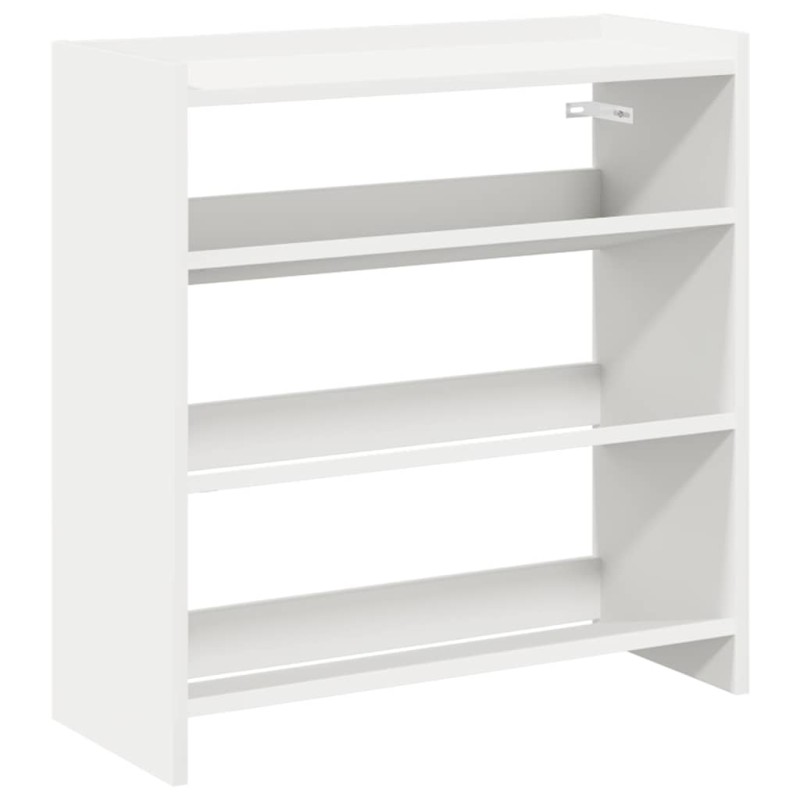 Ράφι παπουτσιών vidaXL Λευκό 60x25x62 cm Κατασκευασμένο ξύλο