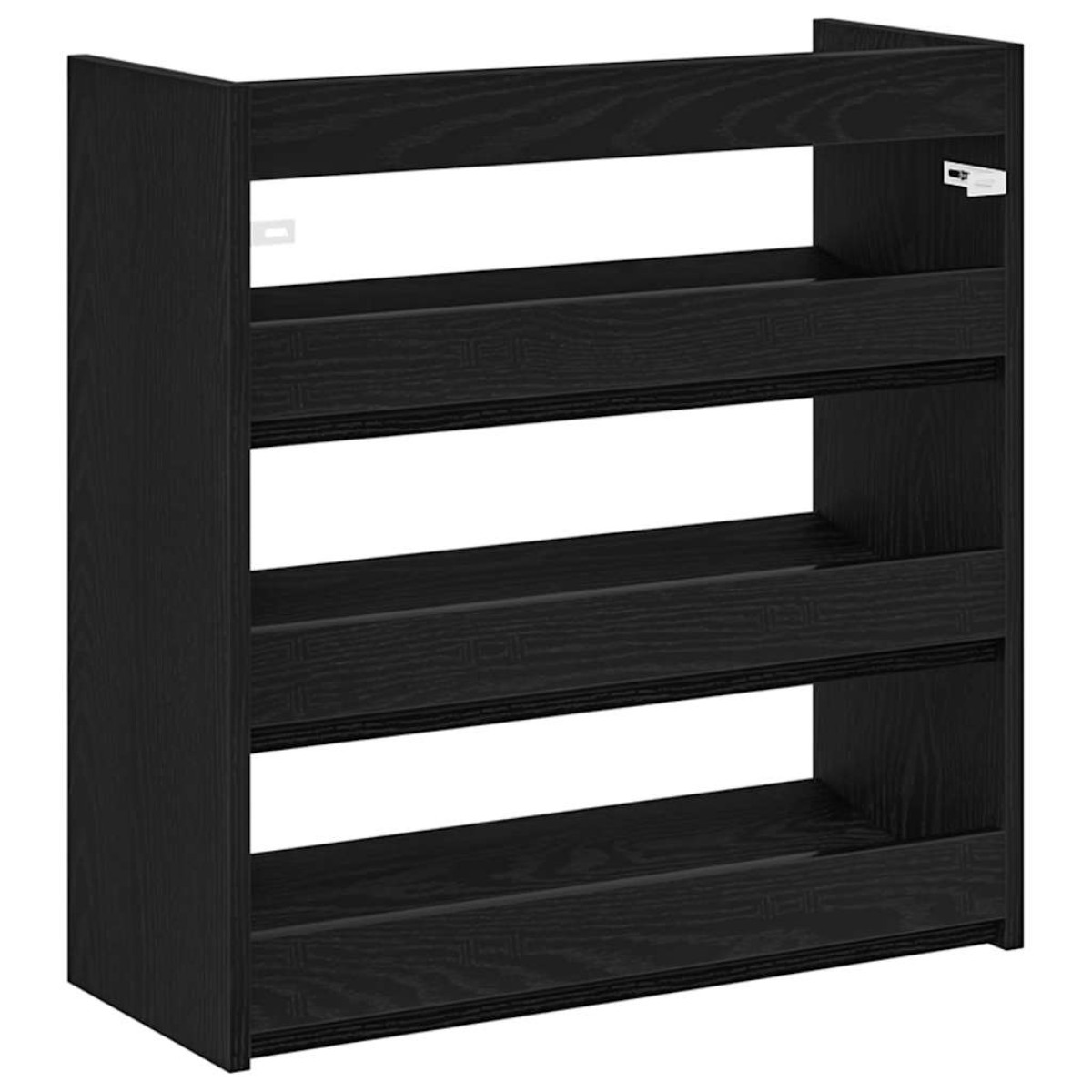 Ράφι παπουτσιών vidaXL Μαύρο 60x25x62 cm Κατασκευασμένο ξύλο