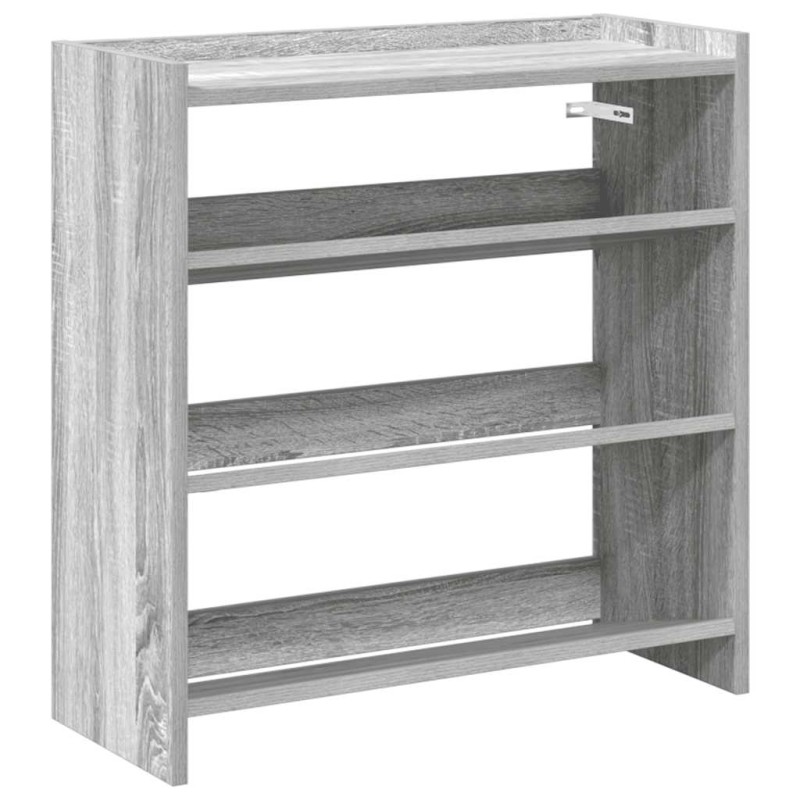 Ράφι παπουτσιών vidaXL Γκρι Sonoma 60x25x62 cm Κατασκευασμένο ξύλο
