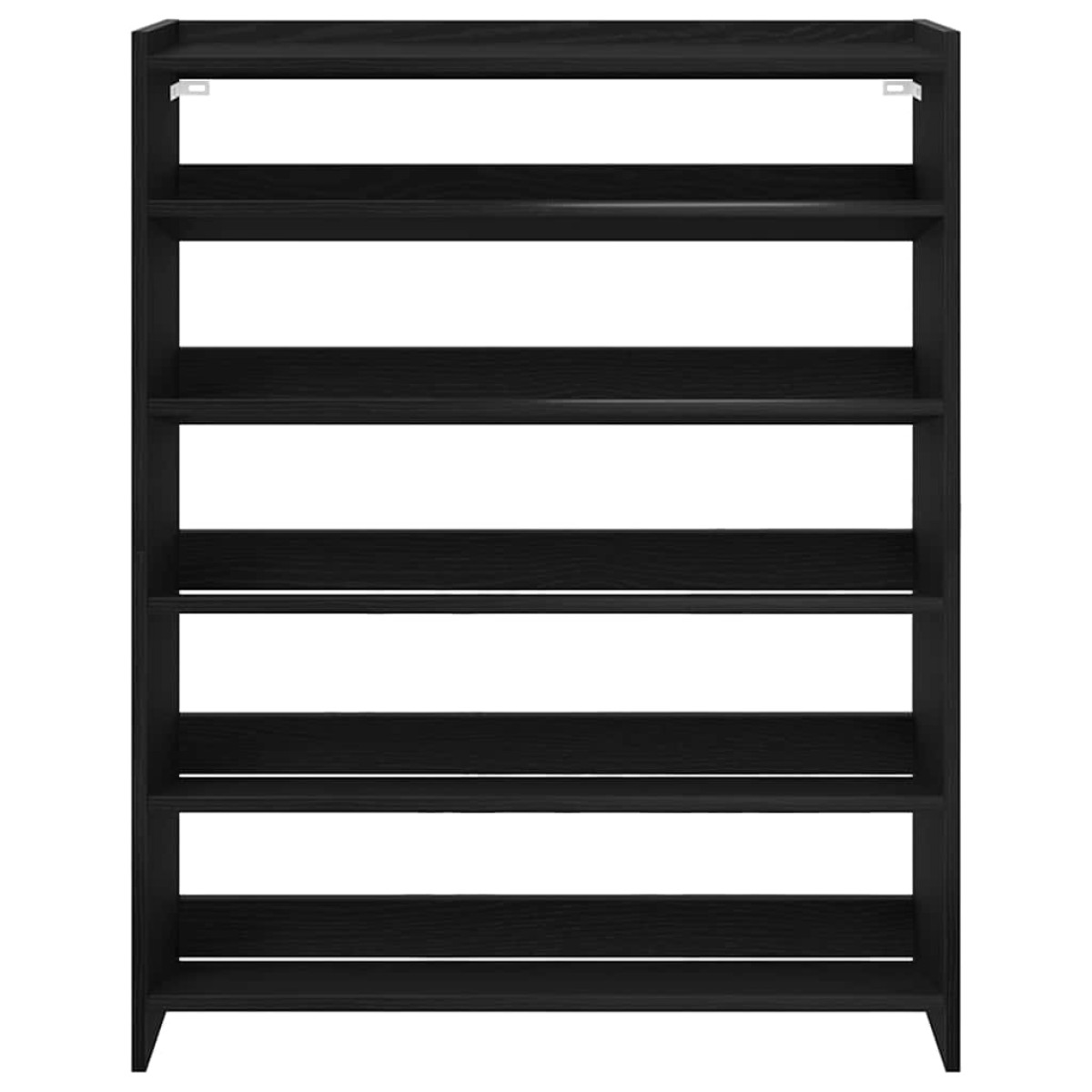 Ράφι παπουτσιών vidaXL Μαύρο 80x25x100 cm Κατασκευασμένο ξύλο