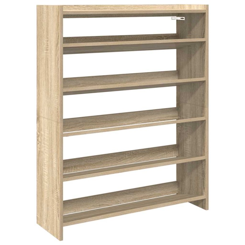 Ράφι παπουτσιών vidaXL Sonoma Oak 80x25x100 cm Κατασκευασμένο ξύλο