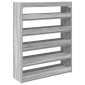 Ράφι παπουτσιών vidaXL Γκρι Sonoma 80x25x100 cm Κατασκευασμένο ξύλο