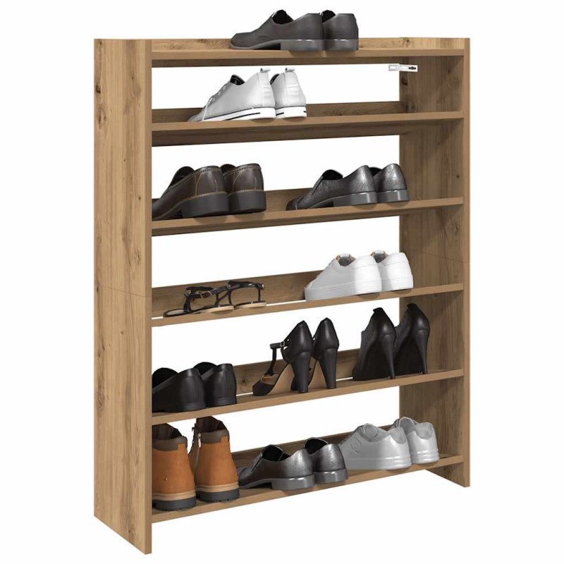 Ράφι παπουτσιών vidaXL Artisan Oak 80x25x100 cm Κατασκευασμένο ξύλο