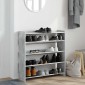 Ράφι παπουτσιών vidaXL Γκρι μπετόν 80x25x81 cm Κατασκευασμένο ξύλο