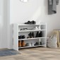 Ράφι παπουτσιών vidaXL Λευκό 80x25x62 cm Κατασκευασμένο ξύλο