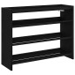 Ράφι παπουτσιών vidaXL Μαύρο 80x25x62 cm Κατασκευασμένο ξύλο