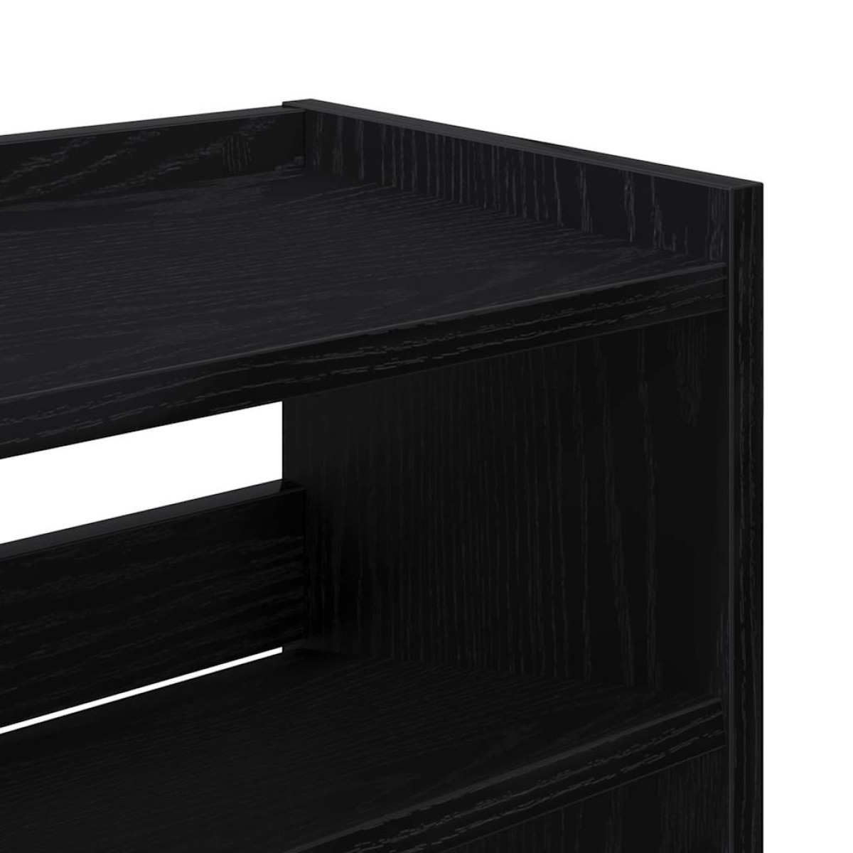 Ράφι παπουτσιών vidaXL Μαύρο 80x25x62 cm Κατασκευασμένο ξύλο