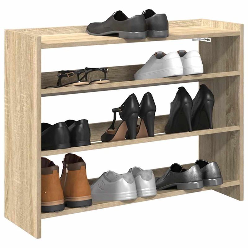 Ράφι παπουτσιών vidaXL Sonoma Oak 80x25x62 cm Κατασκευασμένο ξύλο