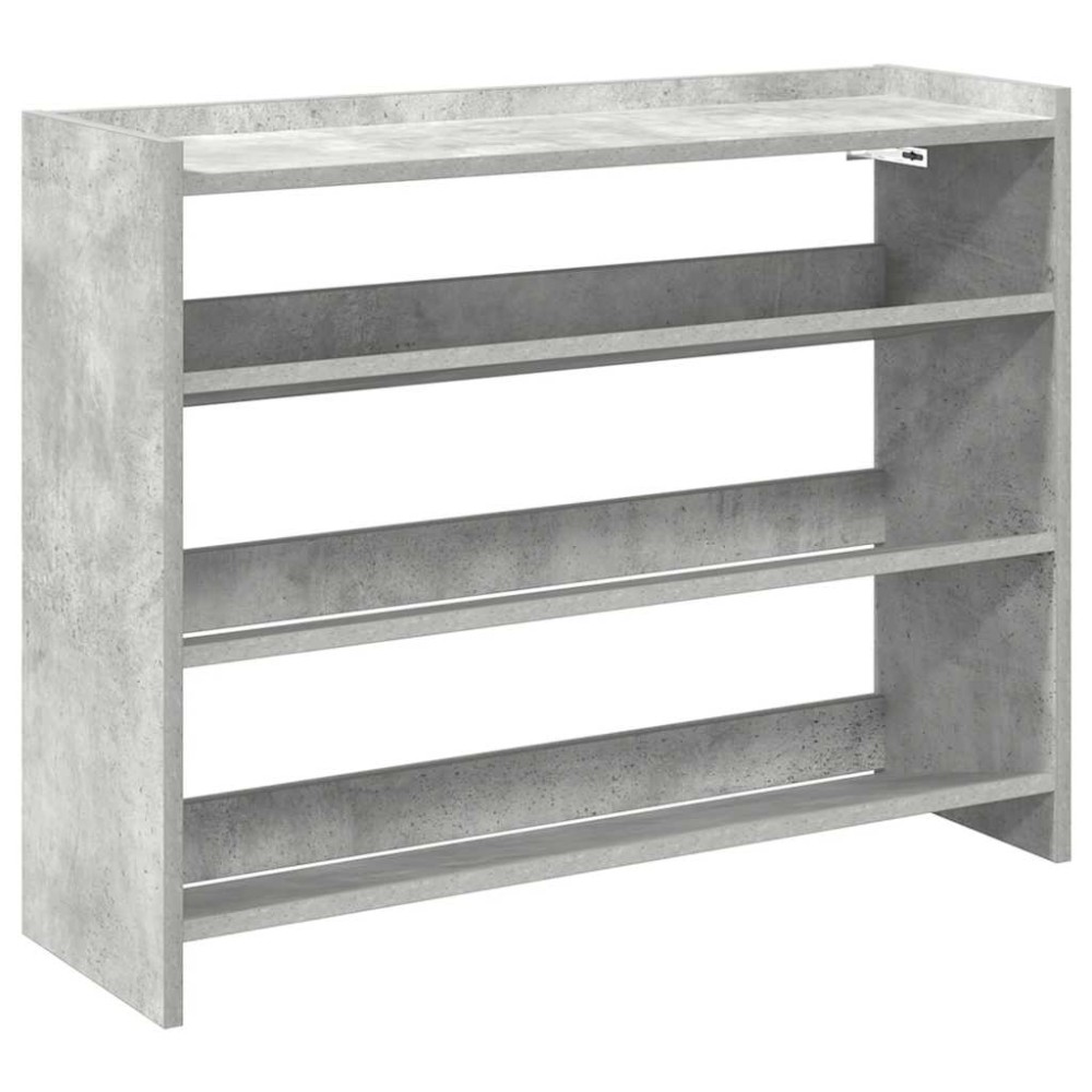 Ράφι παπουτσιών vidaXL Γκρι μπετόν 80x25x62 cm Κατασκευασμένο ξύλο