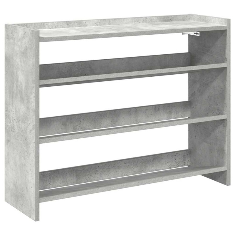 Ράφι παπουτσιών vidaXL Γκρι μπετόν 80x25x62 cm Κατασκευασμένο ξύλο