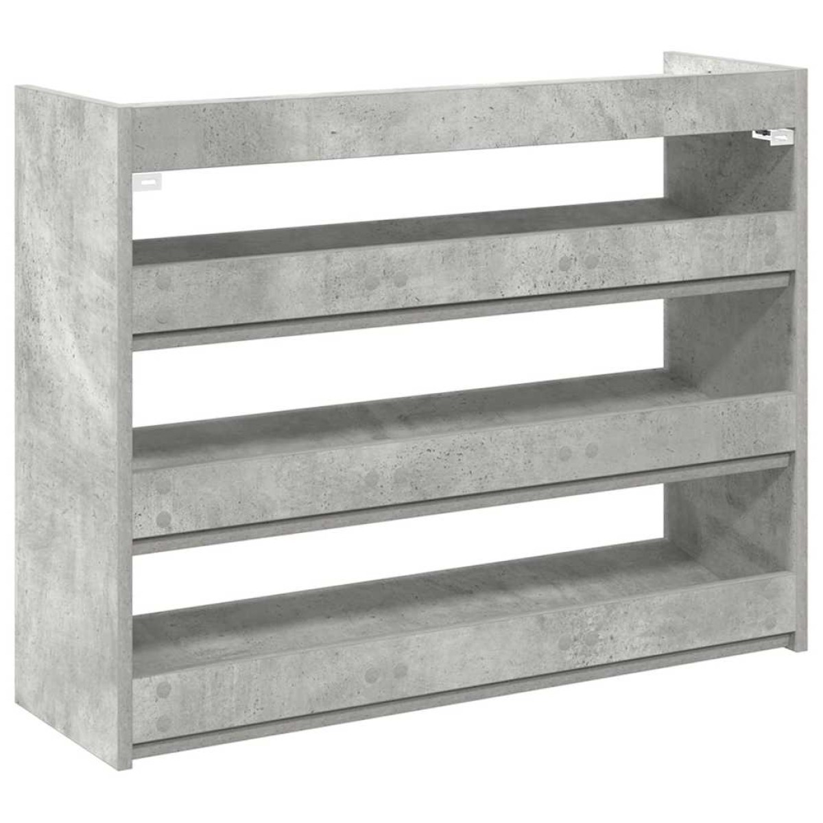 Ράφι παπουτσιών vidaXL Γκρι μπετόν 80x25x62 cm Κατασκευασμένο ξύλο
