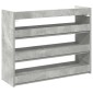 Ράφι παπουτσιών vidaXL Γκρι μπετόν 80x25x62 cm Κατασκευασμένο ξύλο