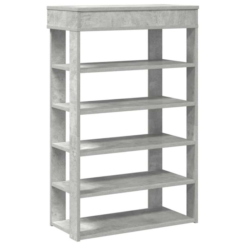 Ράφι παπουτσιών vidaXL Γκρι μπετόν 60x30x98 cm Κατασκευασμένο ξύλο