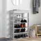 Ράφι παπουτσιών vidaXL Γκρι Sonoma 60x30x98 cm Κατασκευασμένο ξύλο