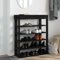 Ράφι παπουτσιών vidaXL Μαύρο 80x30x98 cm Κατασκευασμένο ξύλο