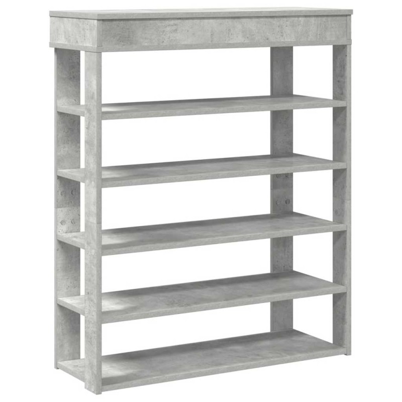 vidaXL Ράφι παπουτσιών σκυρόδεμα δρυς 80x30x98 cm Κατασκευασμένο ξύλο