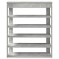 vidaXL Ράφι παπουτσιών σκυρόδεμα δρυς 80x30x98 cm Κατασκευασμένο ξύλο