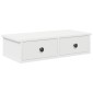 vidaXL Ράφι τοίχου με συρτάρια Λευκό 60x28x15 cm Κατασκευασμένο ξύλο