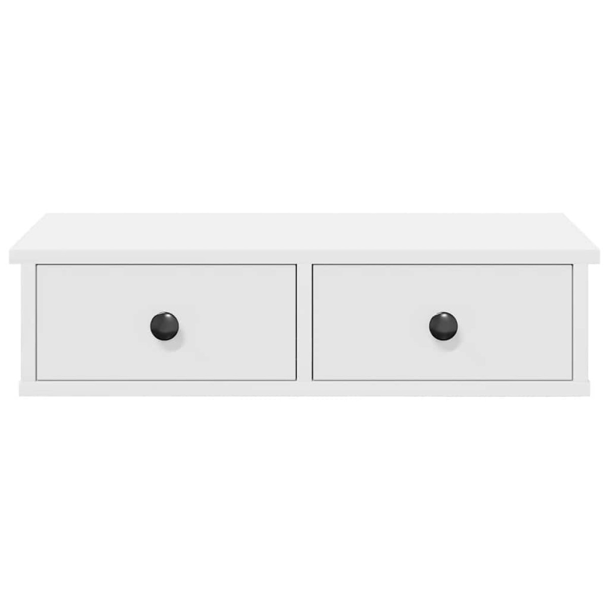 vidaXL Ράφι τοίχου με συρτάρια Λευκό 60x28x15 cm Κατασκευασμένο ξύλο