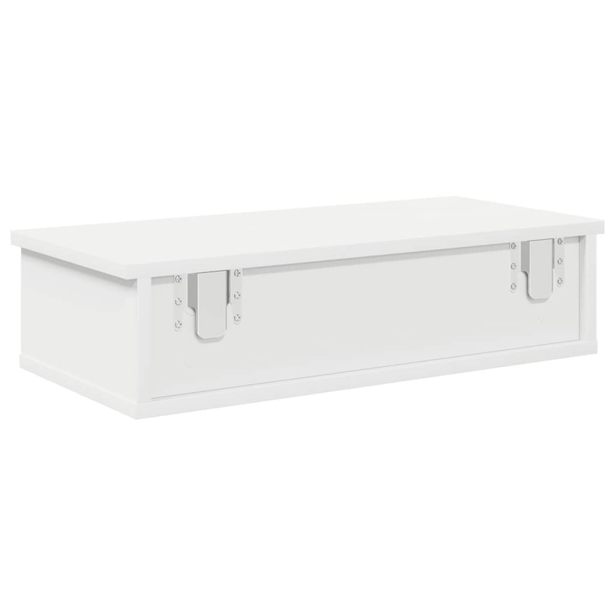 vidaXL Ράφι τοίχου με συρτάρια Λευκό 60x28x15 cm Κατασκευασμένο ξύλο