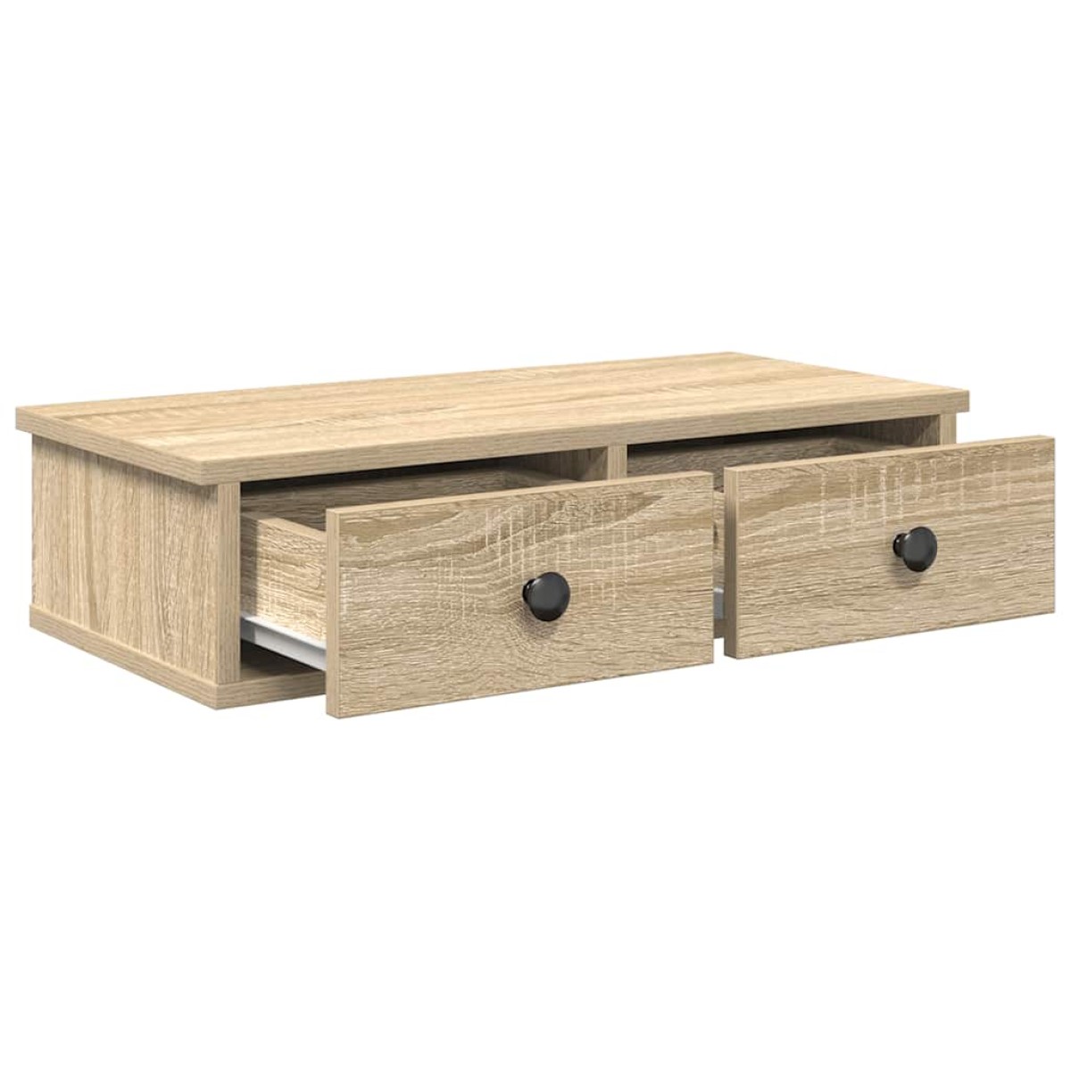 vidaXL Ράφι τοίχου με συρτάρια Δρυς sonoma 60x28x15 cm