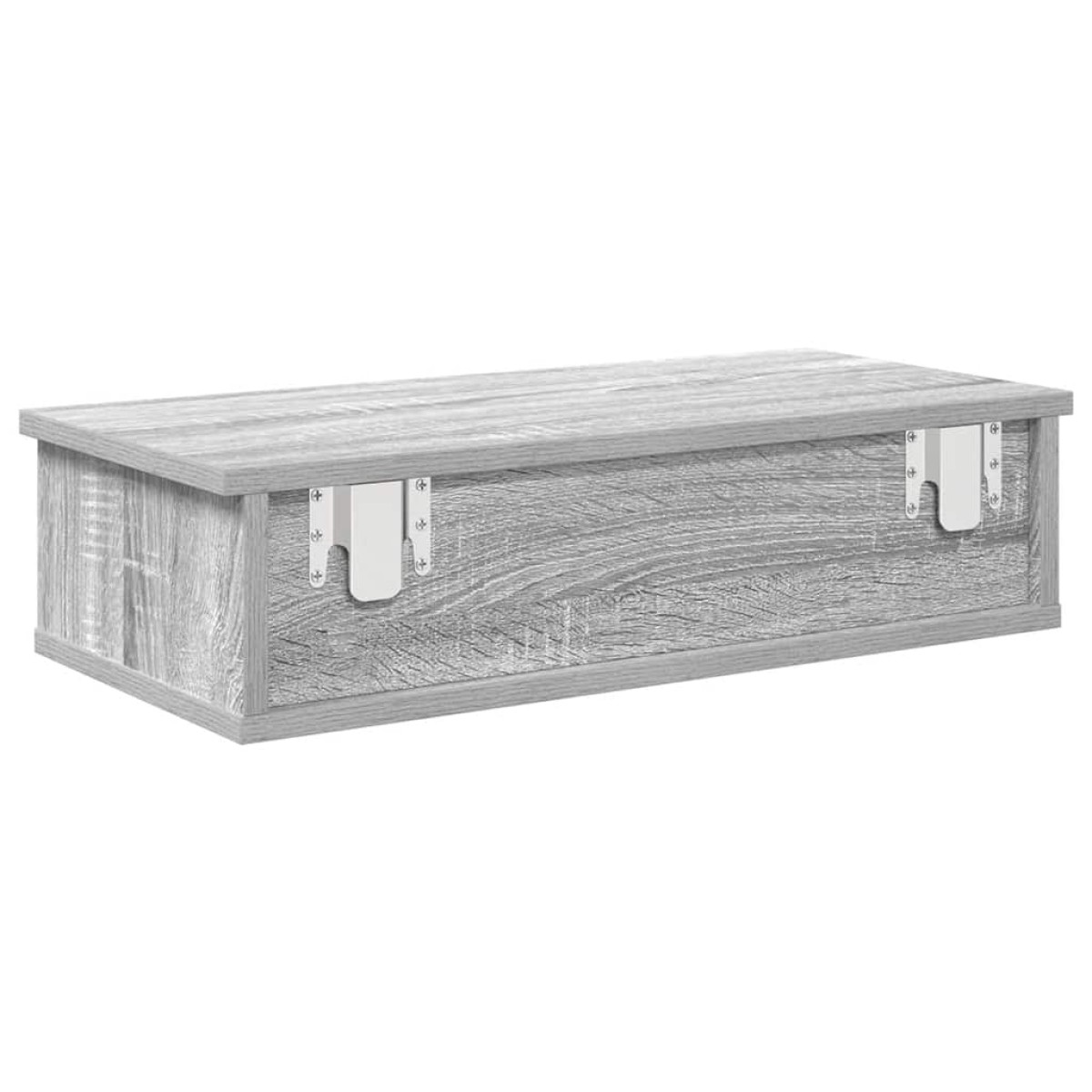 vidaXL Ράφι τοίχου με συρτάρια Grey Sonoma Κατασκευασμένο ξύλο