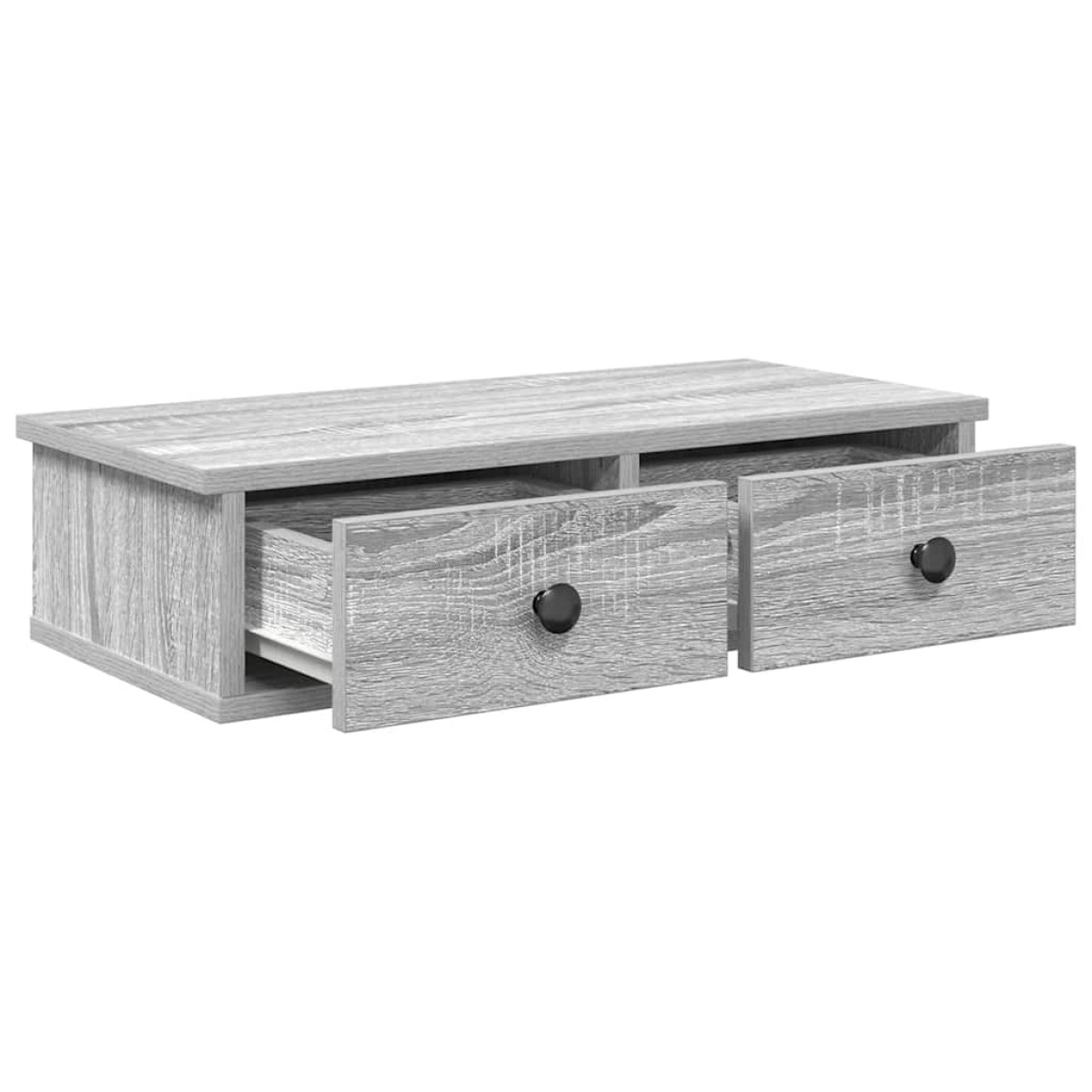 vidaXL Ράφι τοίχου με συρτάρια Grey Sonoma Κατασκευασμένο ξύλο